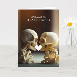 LOVE SKULLS   Folded Greeting Card