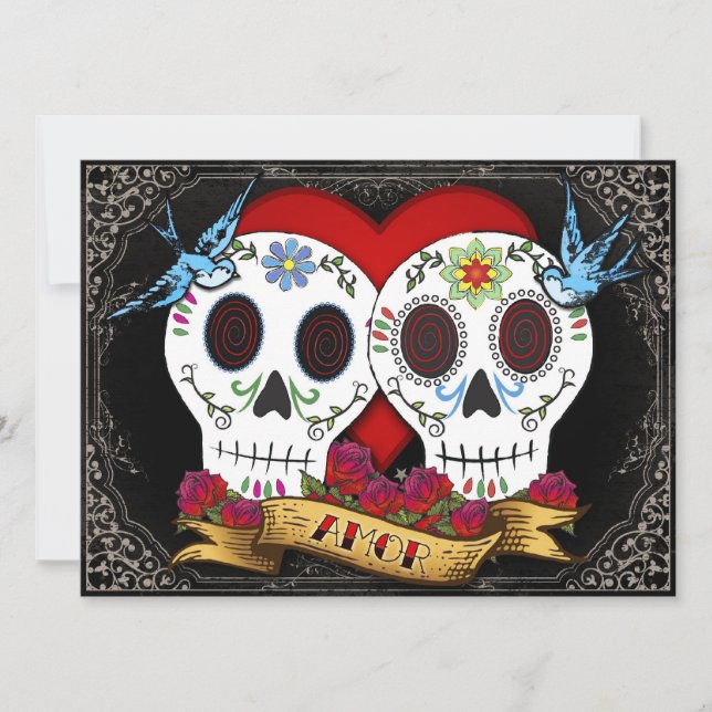 Love Skulls Invitation (Front)