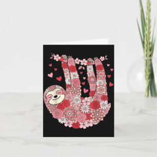Love Sloth Valentine Cute Sloths Lover Valentines Card