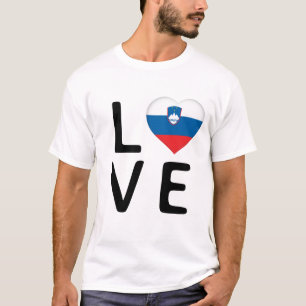 Love - Slovenia Flag T-Shirt
