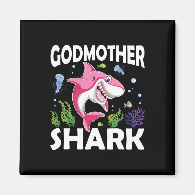 Love Smile Nice Fish Godmother Shark In The Sea  Magnet (Front)