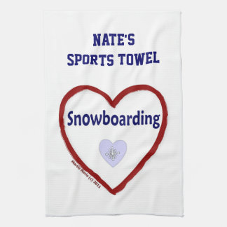 Love Snowboarding - Sports Towel (Personalise)