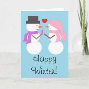 Love & Snowpeople:  Happy Winter Card