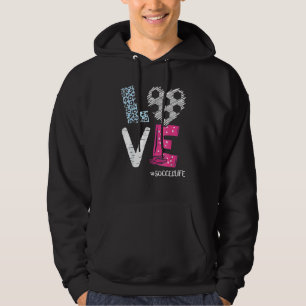 Love Soccer Coach Player Soccer Life Teen Girls Wo Hoodie