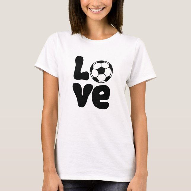 Love Soccer Fan T-Shirt Cute Game Day Outfit (Front)