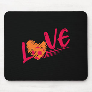 Love Soccer Heart Focus Footll Skill Game Control Mouse Pad