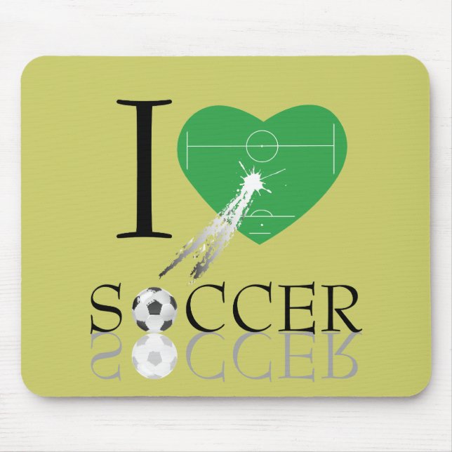Love soccer mouse pad. pad (Front)