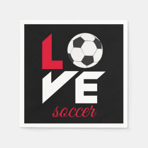 Love soccer napkin