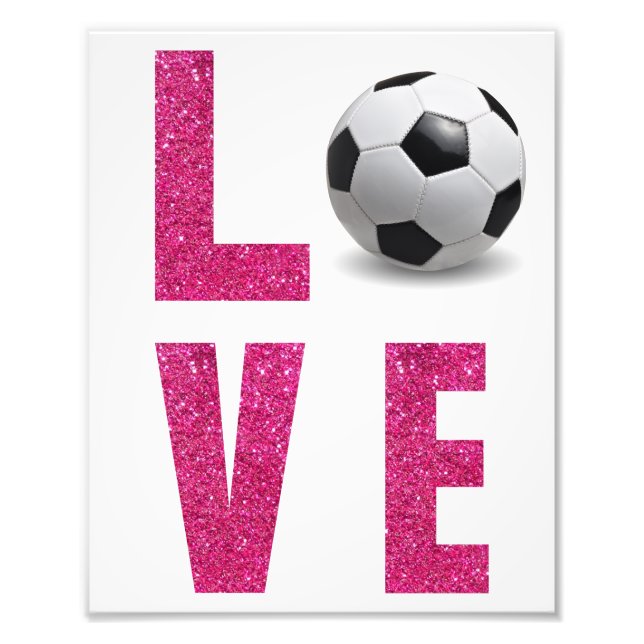 Love Soccer Photo Print (Front)