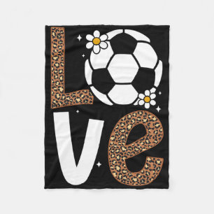 Love Soccer Tee For Women Girls Teenage Soccer Pla Fleece Blanket