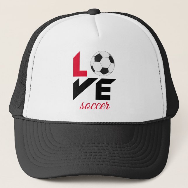 Love soccer trucker hat (Front)