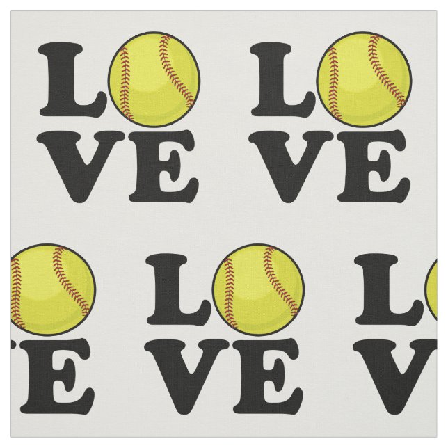 Love Softball Fabric (Swatch)