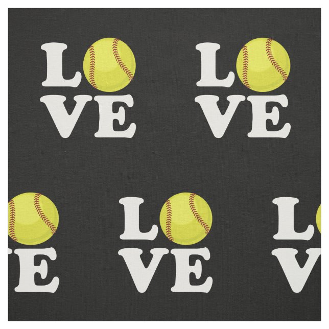 Love Softball Fabric (Swatch)