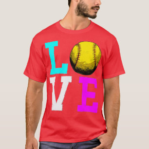 Love Softball Girls Love Softball Softball Coach P T-Shirt