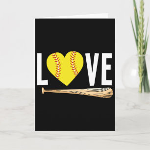 Love Softll Player Girls Teens Funny Softll Card