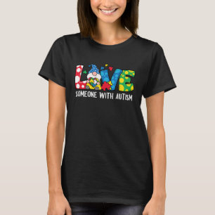Love Someone With Autism Awareness Month Puzzle Pi T-Shirt