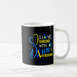 Love someone with down syndrome awareness men coffee mug