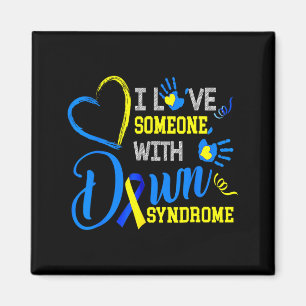 Love someone with down syndrome awareness men magnet