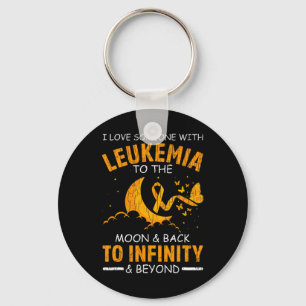 Love Someone With Leukaemia Happy Awareness Ribbon Key Ring