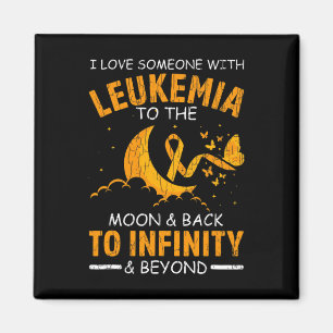 Love Someone With Leukaemia Happy Awareness Ribbon Magnet