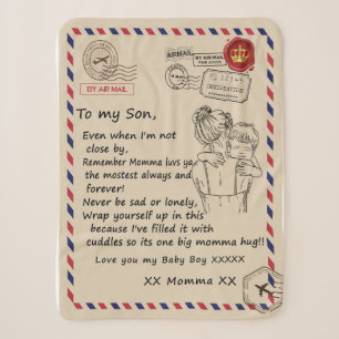Love Son   Letter To My Daughter Love You Baby Boy Sherpa Blanket