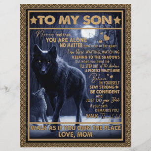 Love Son  Letter To My Son Never Feel You're Alone Custom Letterhead
