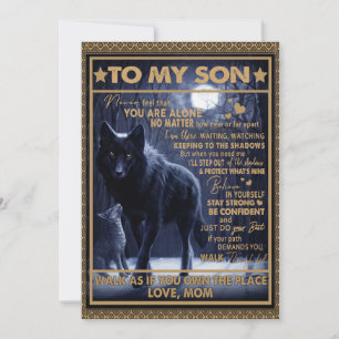 Love Son  Letter To My Son Never Feel You're Alone Holiday Card