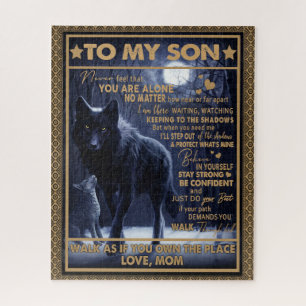 Love Son  Letter To My Son Never Feel You're Alone Jigsaw Puzzle