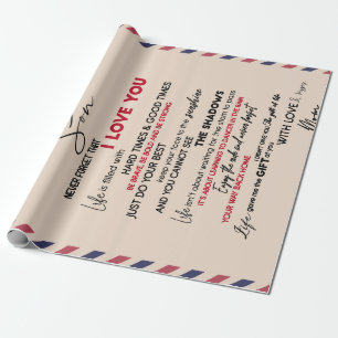 Love Son To My Son Never Forget That I Love You Wrapping Paper