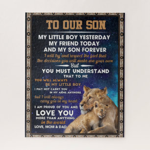 Love Son To Our Son I Proud Of You And Love You Jigsaw Puzzle
