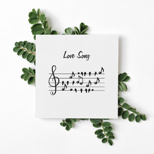 Love Song Bird Notes Black White Art