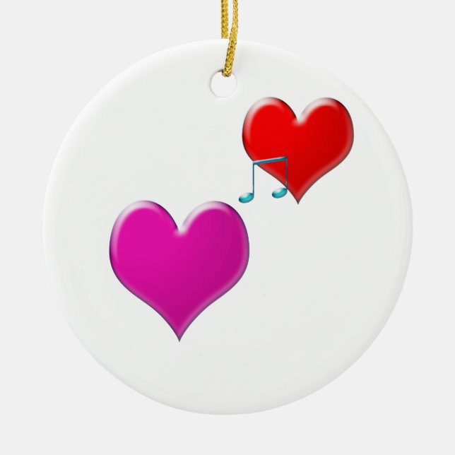 love song ceramic ornament (Front)