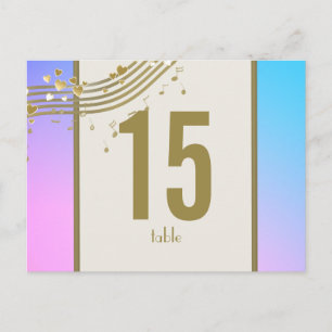 Love Song Table Number Postcard
