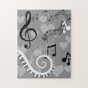 Love Songs in black and white. Jigsaw Puzzle