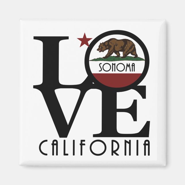 LOVE Sonoma California Magnet (Front)