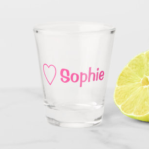 Love Sophie Heart Sophie (Custom Name) Shot glass