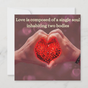 Love soul valentine's flat holiday card for her