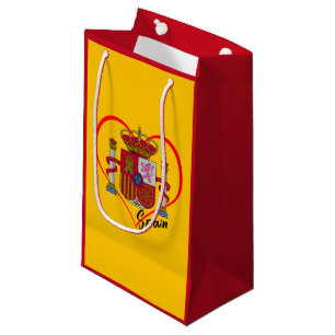 Love Spain Gift Bag, patriotic Spanish flag, Heart Small Gift Bag