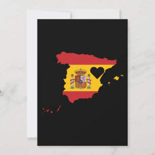 Love Spain Gift Spanish Pride Heart Invitation
