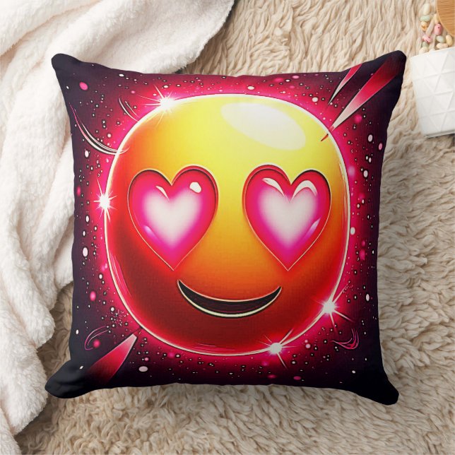 Love Sparkle Emoji Hearts Cushion (Blanket)