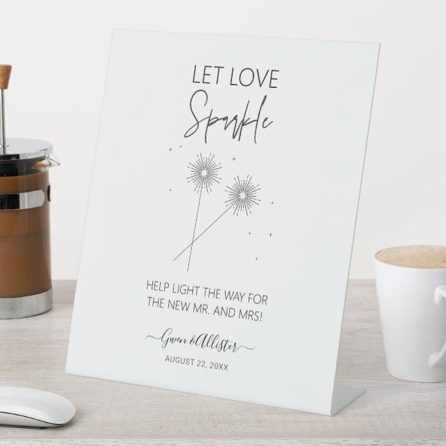 Love Sparkle Sign Wedding Just Married Decor (In SItu)