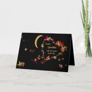 Love Sparkles with Stars Card