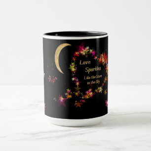 Love Sparkles with Stars Mug