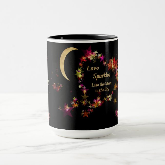 Love Sparkles with Stars Mug (Center)