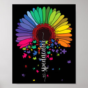Love Sped Teacher Autism Awareness Valentines Day  Poster