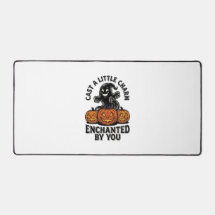 Love Spell Ghost Vintage Halloween Pumpkin Art_1 Desk Mat