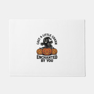 Love Spell Ghost Vintage Halloween Pumpkin Art_1 Doormat