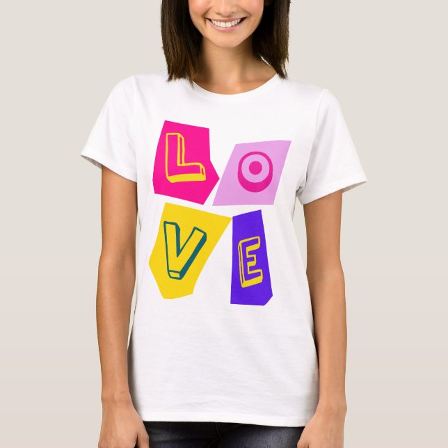 "LOVE" spelled out in block letters T-Shirt (Front)