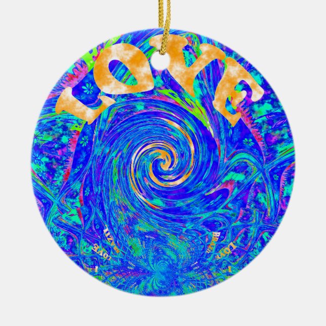 Love Splush.png Ceramic Tree Decoration (Front)