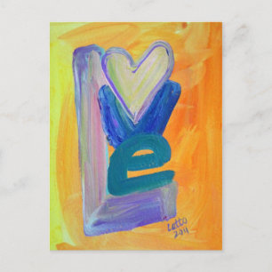 Love Spring Stack Watercolor Postcard